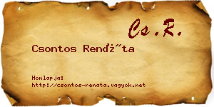 Csontos Renáta névjegykártya